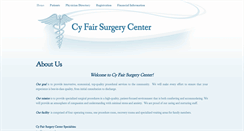Desktop Screenshot of cyfairsurgery.com