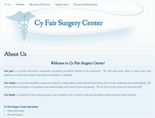 Tablet Screenshot of cyfairsurgery.com